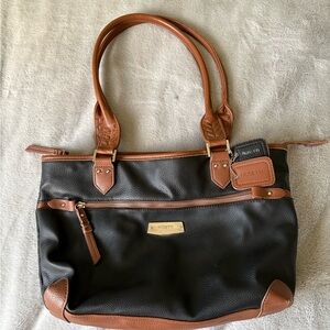 Rosetti Black and Tan Tote Bag